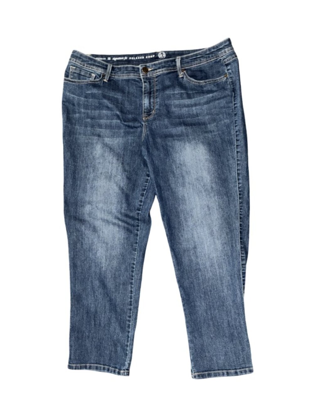 Sz.18*Westport 1962*Signature Fit-Relaxed Crop Blue Jeans